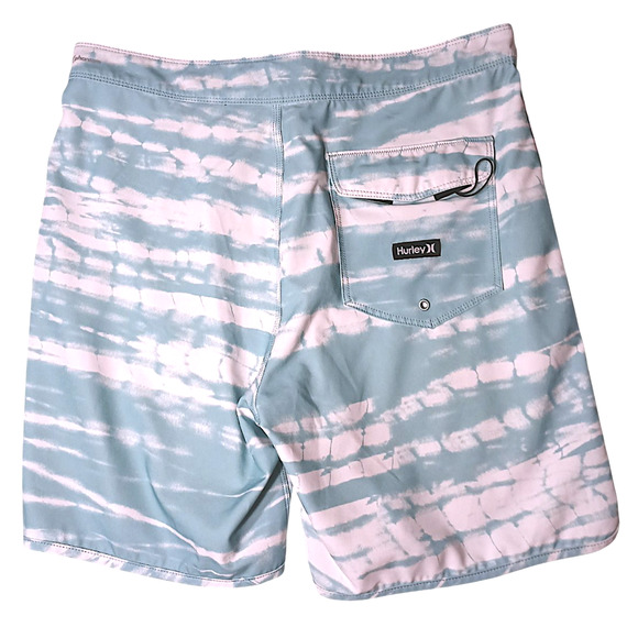 Hurley Phantom Tigerbyte Board Shorts Mens Sz 32 Aqua White Swim Stretch Tie Dye - Picture 4 of 12